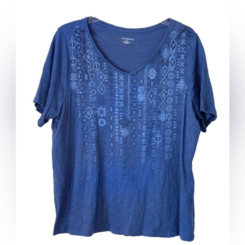 Catherine’s embellished tee. Size 1X GUC - Picture 1 of 3